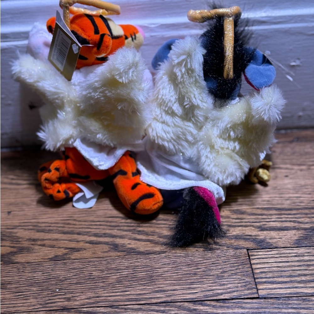 NWT Disney Store Vintage 2000 Tiger and Eeyore Angels Plush Set - Picture 4 of 8